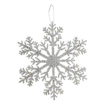 Jólatrésskraut snjókorn plast Ø21 cm