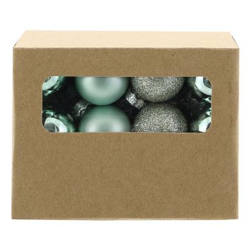 Jólakúlur gler Ø2,5 cm grænar 24 stk