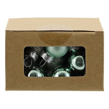 Jólakúlur gler Ø2 cm grænar 20 stk