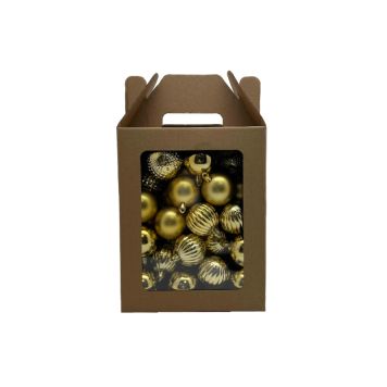 Jólakúlur 40 stk gylltar Ø5 cm