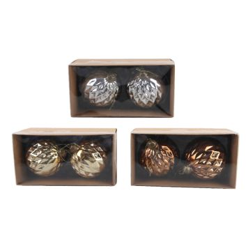 Jólakúla Ø10 cm mismunandi litir 2 kúlur