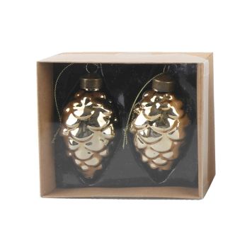 Jólakúla könglar Ø10 cm mismunandi litir 2 kúlur