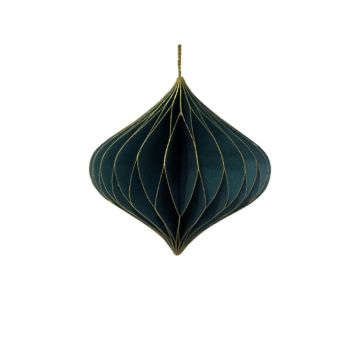 Jólakúla pappír Ø10 cm græn og gyllt