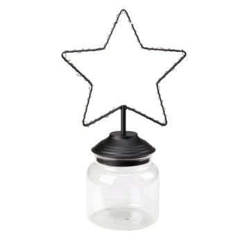 Jólastjarna á borð 15 LED 3xAA Sweetie svört