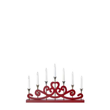 Aðventuljós 7 ljós Nightfall rautt