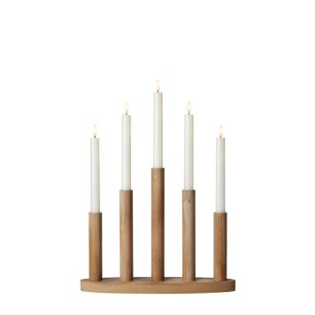 Aðventuljós 5 ljós Mila brúnt