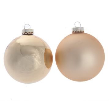 Jólakúla Ø8 cm 1 stk champagne (nokkar gerðir)