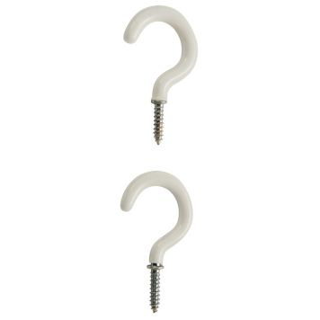 Krókur 28x52mm 10stk hvítur