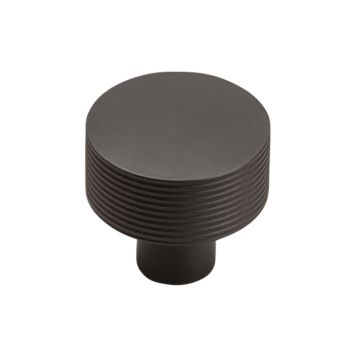 Hnúður rifflaður Ø25mm. matt svartur