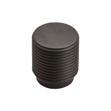 Hnúður rifflaður Ø25 mm matt svartur