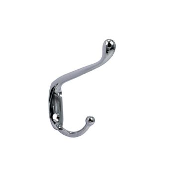 Snagi tvöfaldur 75x18x55mm króm