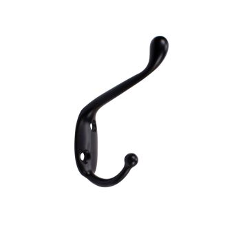 Snagi tvöfaldur 75x18x55mm matt svartur