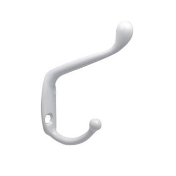 Snagi tvöfaldur 75x18x55mm hvítur