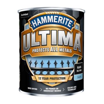 Járnmálning Hammerite Ultima hálfmött 0,75L svört