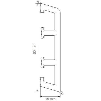 Gólflisti 15x65x3100mm Primo off-white