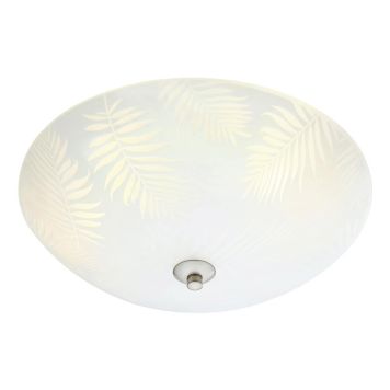 Kúpull 2xE27 35cm Markslöjd Blad hvítt/stál