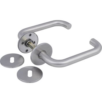 Hurðarhúnn U form með rósettum Jasa 19mm 