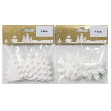 Jólaskraut í poka 8stk í poka 5,5cm (2 gerðir fáanlegar) Geroma