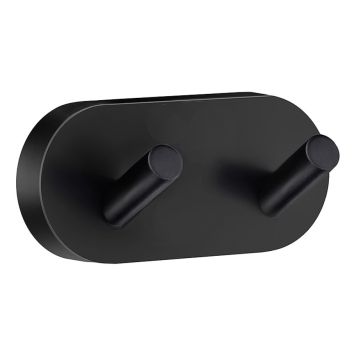 Snagi tvöfaldur Smedbo Home 90mm matt svatur