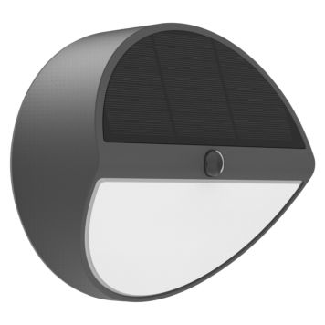 Veggljós sólar LED 20cm IP54 Lavida svart