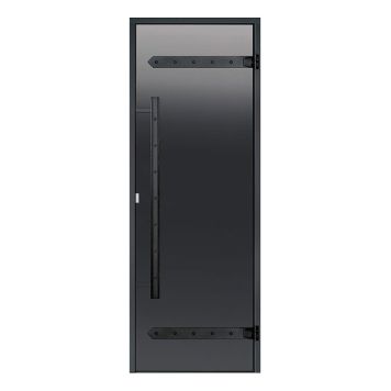 Hurð fyrir saunuklefa 189x69cm reykt gler Harvia