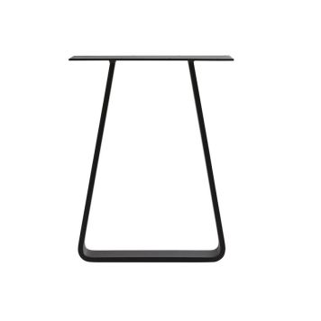 Borðfótur trapísulaga H:410 B:325 mm svartur