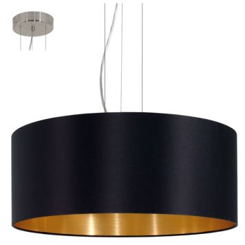 Hangandi ljós E27 Maserlo Ø53cm svart/gyllt