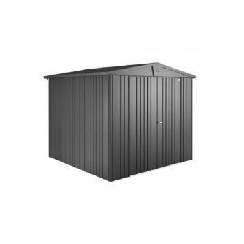 Geymsluskúr 4,93m² Europa 4 dökkgrár tvöföld hurð