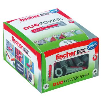 Tappar alhliða Duopower Fischer 8x40mm 100stk