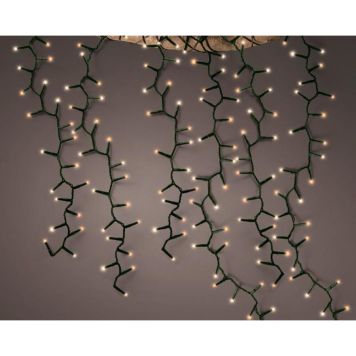 Grýlukertasería 192 LED 2m IP44 Lumineo Cascade hlýtt ljós