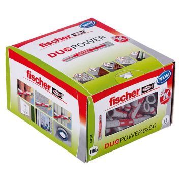 Tappar alhliða Duopower Fischer 6x50mm 100stk