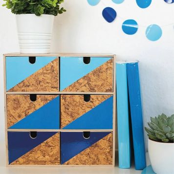 Filma uni lack, 45cmx2m blár