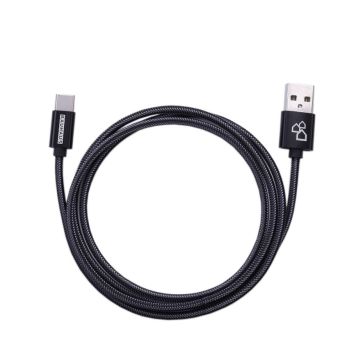 Hleðslusnúra USB A/C 1m BAUHAUS svört