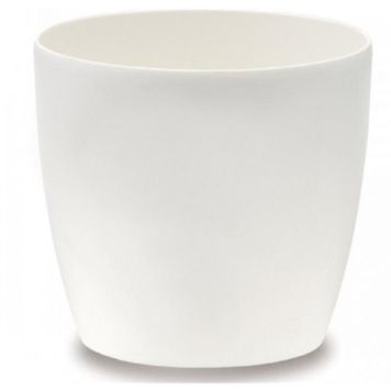 Blómapottur Brussels Round Mini Ø13cm hvítur