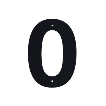 Húsnúmer nr. 0 Allux 10 cm svart