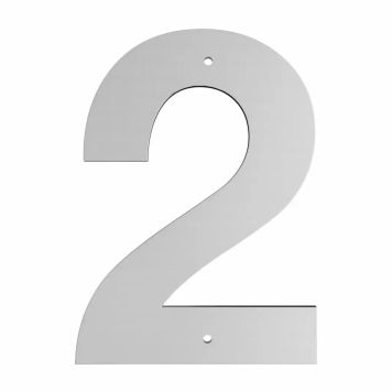 Húsnúmer nr. 2 Allux 18 cm galv.