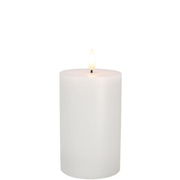 Kerti LED með timer hvítt Ø7,5x12cm Black:Cotton