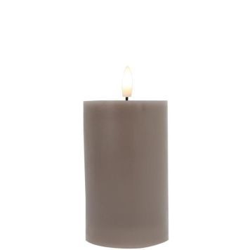 Kerti LED með timer brúnt Ø7,5x12cm Black:Cotton