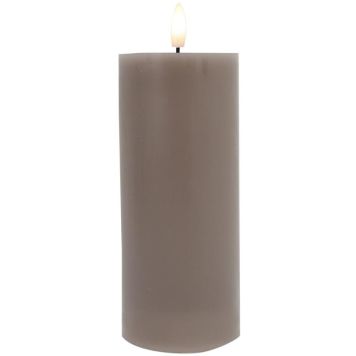 Kerti með timer LED Black:Cotton Ø7,5x17,5cm brúnt