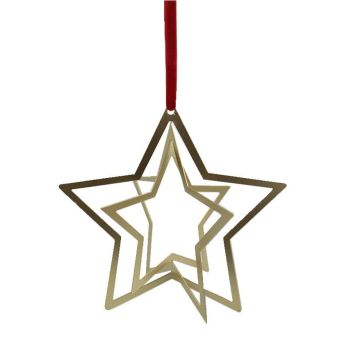 Órói stjarna 14cm Black:Cotton gyllt