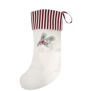 Jólasokkur textíll með grein Black:Cotton