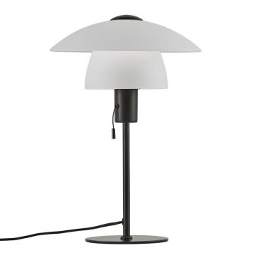 Borðlampi E27 Verona ópalhvítur 40 cm