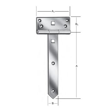 Löm T 500x105x38x70mm Vormann galv.