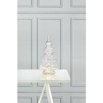 Jólatré með jólaseríu 10 LED rafhlöðu Markslöjd Mini silfur