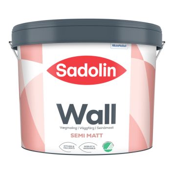 Veggmálning hálf mött 20% 2,5L hvít Sadolin