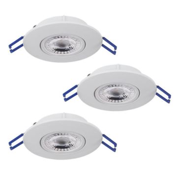 Innfeldur kastari LED Zujar 3x3,4W 9cm hvítir