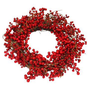 Jólakrans Ø60 cm Nordic Winter rauður