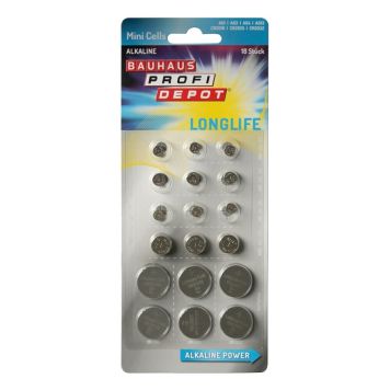 Rafhlöður hnappar Profi Depot mini 18 stk