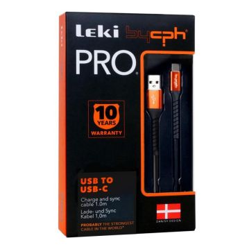 Hleðslusnúra USB USB-C Leki Pro 1m