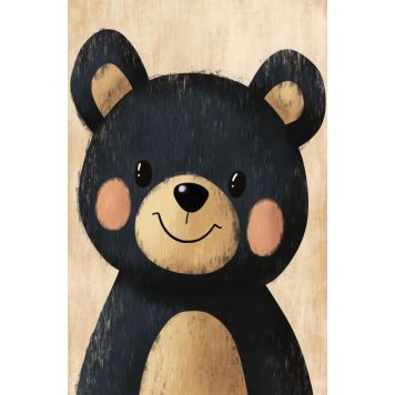 Hljóðvistarmynd björn blár 800x1220x20 mm InEx